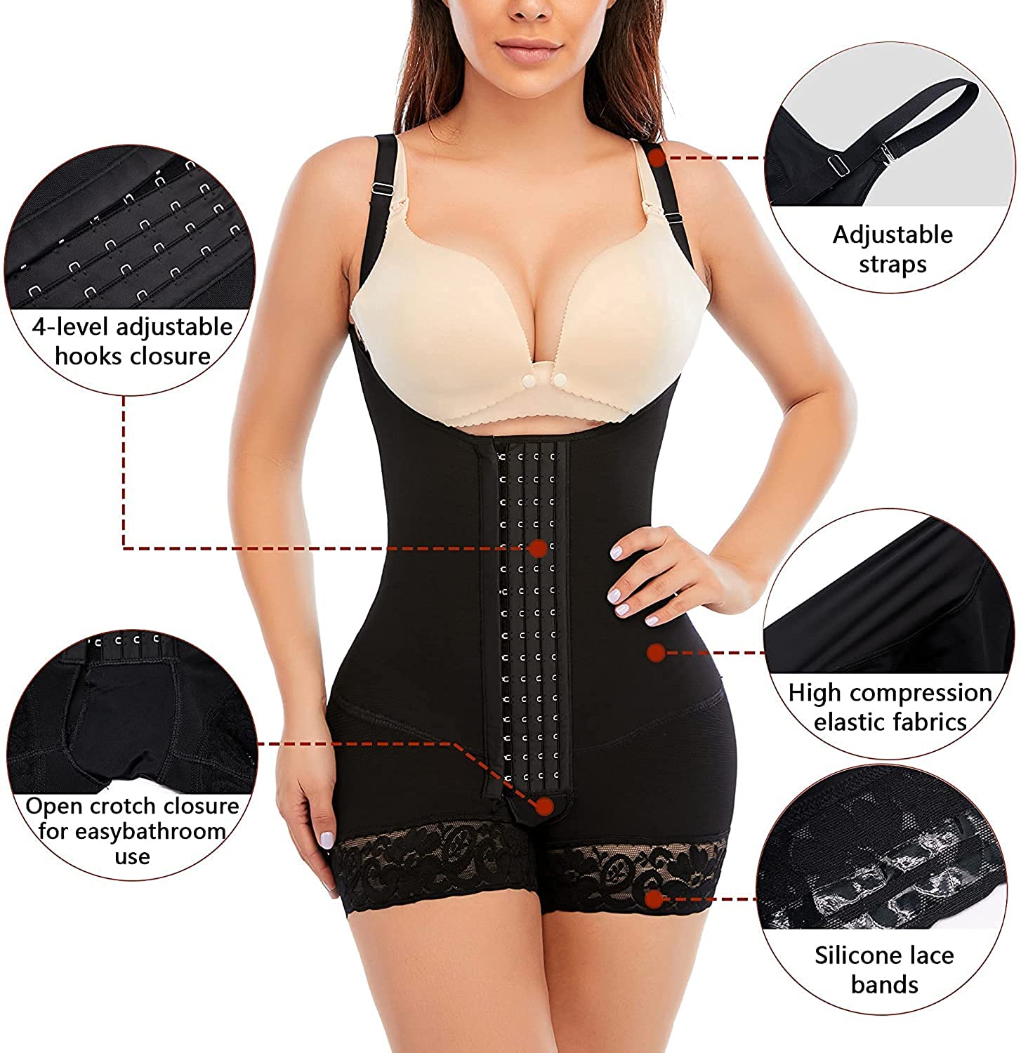 Po-Lifter und Bauchkontrolle Fajas Shapewear 